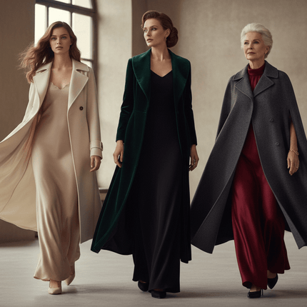Elegant Generations: Long Women's Coats, Dresses & Hair Styles - Constantin & Crys