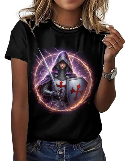 Women's Bold Templar Knight Cotton T-Shirt