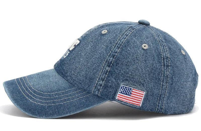 2024 Denim Baseball Cap Men Women Embroidery Letter Jeans Snapback - Constantin & Crys