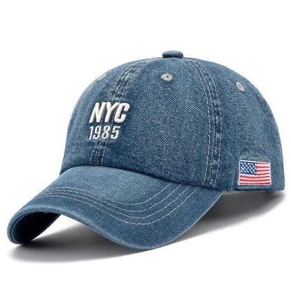 2024 Denim Baseball Cap Men Women Embroidery Letter Jeans Snapback - Constantin & Crys