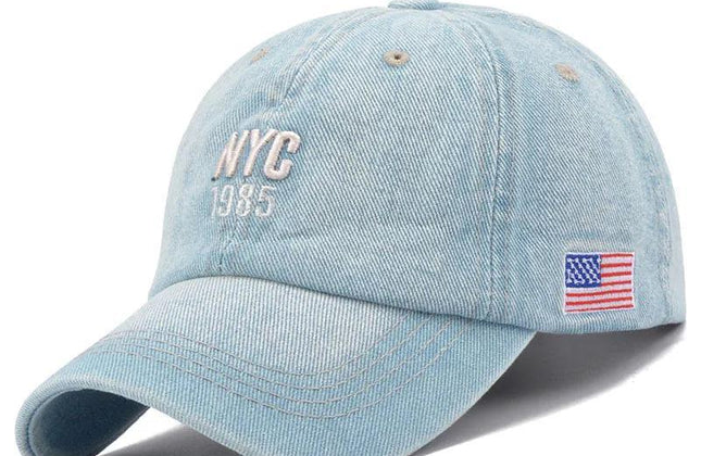 2024 Denim Baseball Cap Men Women Embroidery Letter Jeans Snapback - Constantin & Crys