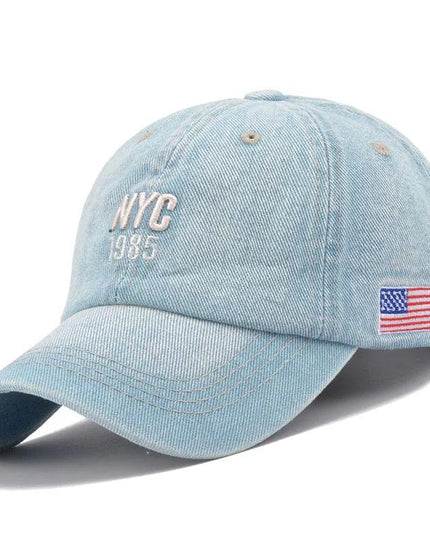 2024 Denim Baseball Cap Men Women Embroidery Letter Jeans Snapback - Constantin & Crys