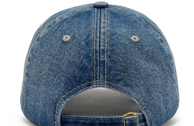 2024 Denim Baseball Cap Men Women Embroidery Letter Jeans Snapback - Constantin & Crys