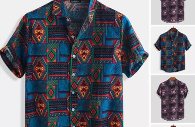 Beach shirt printed shirt men