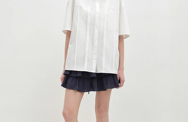 "Blueberry Cream" Pure Cotton Lace Cake Skirt | Anti-Exposure Design