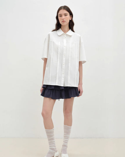"Blueberry Cream" Pure Cotton Lace Cake Skirt | Anti-Exposure Design