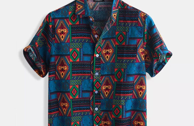 Beach shirt printed shirt men