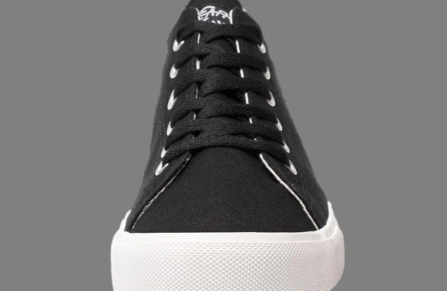 Retro Black & White Canvas Sneakers | Unisex Cushioned Insole
