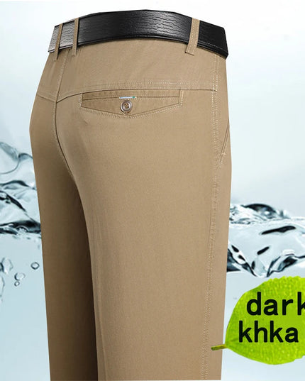 Spring and Summer Brand Men's Trousers Middle-Aged Men Trousers Thin Casual