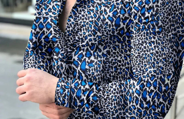 Men Hawaiian Long Sleeve Shirt - Constantin & Crys