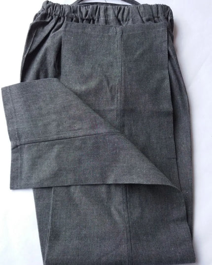 Men Pants Cotton Chinese Traditional Men's Kung Fu Pants Wu Shu Tai Chi Elast