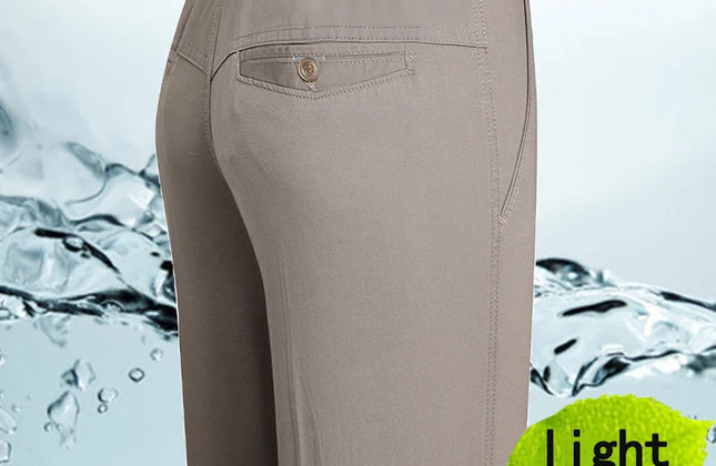 Spring and Summer Brand Men's Trousers Middle-Aged Men Trousers Thin Casual