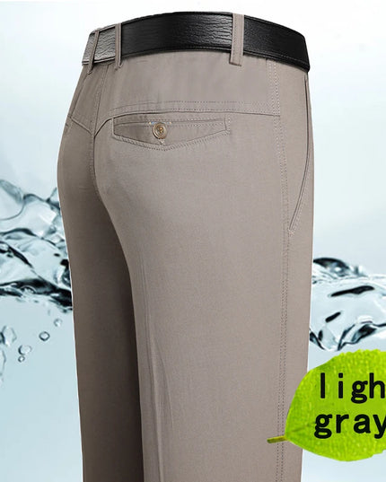 Spring and Summer Brand Men's Trousers Middle-Aged Men Trousers Thin Casual