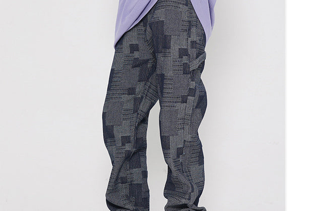 Black Stacked Personality Jeans Men Hot Selling Jeans Pants for Men PUNK