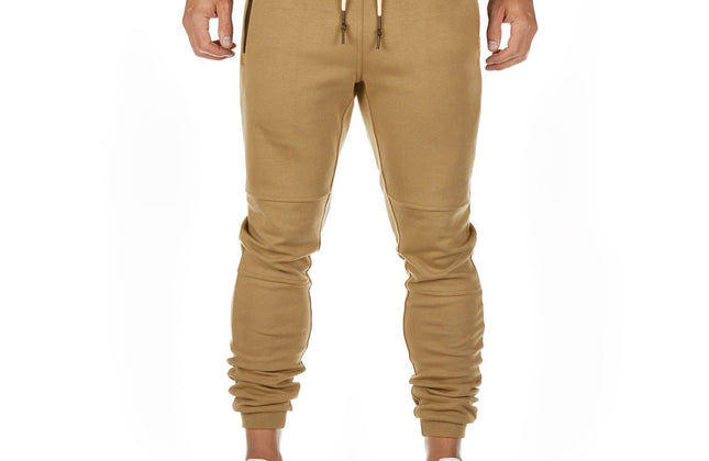 Plus Size Jogger Pants Workout Gym Sweat Trouser Side Zipper Pockets Slim