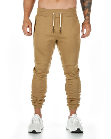 Plus Size Jogger Pants Workout Gym Sweat Trouser Side Zipper Pockets Slim