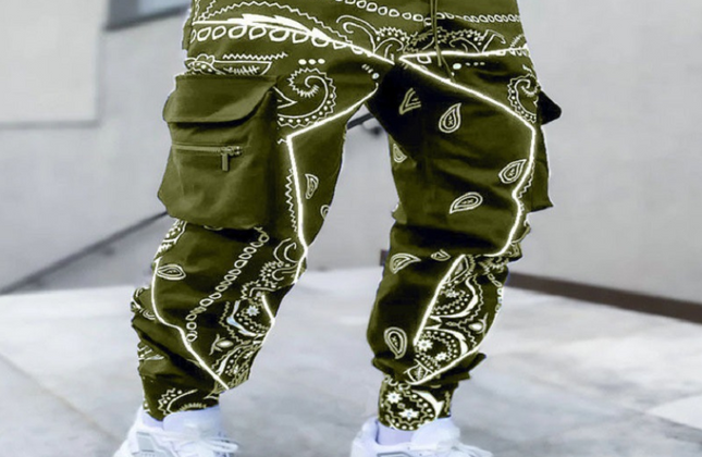 Harem Pants Men Harajuku Street Cargo Pants Jogging Trouser Loose Multi-Pockets