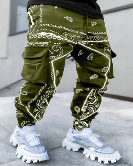 Harem Pants Men Harajuku Street Cargo Pants Jogging Trouser Loose Multi-Pockets