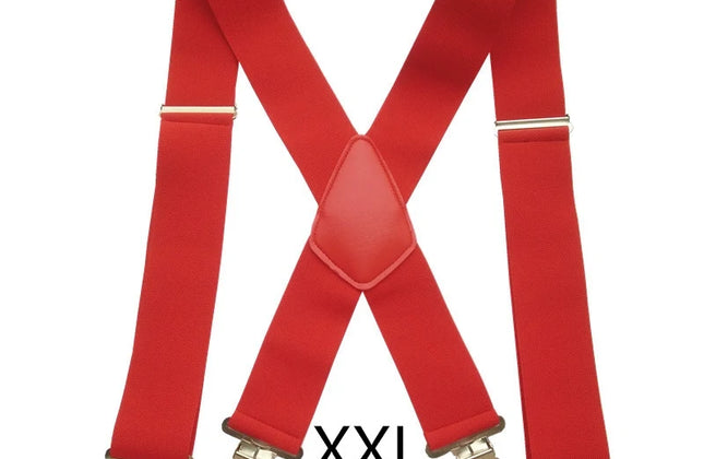 Plus Size 50mm Wide Men Suspenders High Elastic Adjustable