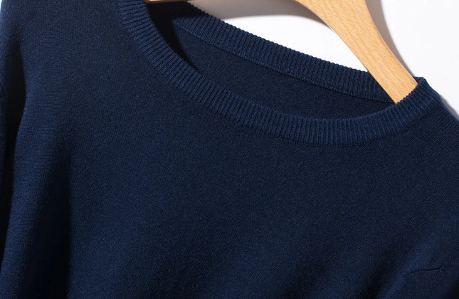 Men’s Custom Logo Knit Sweater – Casual Long Sleeve Pullover
