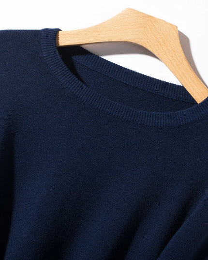 Men’s Custom Logo Knit Sweater – Casual Long Sleeve Pullover