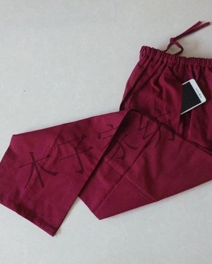 Men Pants Cotton Chinese Traditional Men's Kung Fu Pants Wu Shu Tai Chi Elast