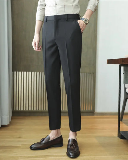 Dress Pants for Men High Quality Korean Luxury Clothing Drape Suit Pants