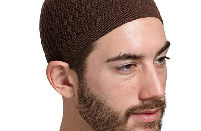 Winter Knitted Muslim Men Prayer Hats Warm Male Beanies Cap Islamic Ramadan