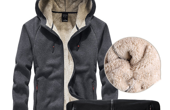 Winter Men Coat Cotton Padded Hooded Outwear Men's Cotton Plus Size