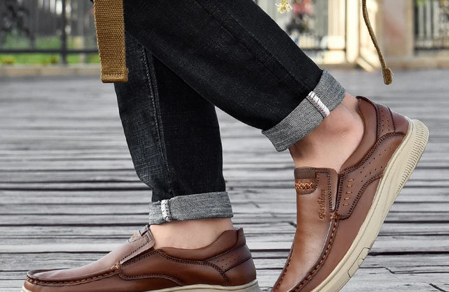 Italian Handmade Working Comfortable Office Men Genuine Leather