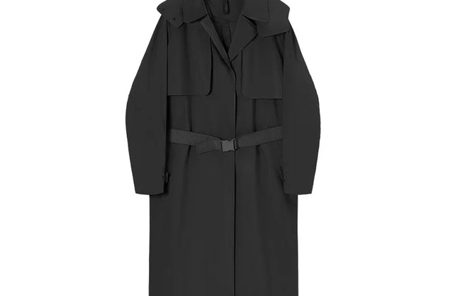 Athleisure Wear Women Long Removable Windbreaker - Gym Outfits