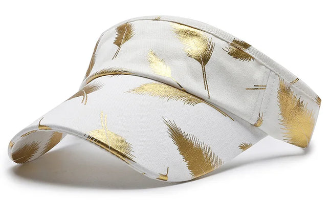 FS Luxury Black Golden Feather Baseball Cap for Men Cotton Women Brand Designer