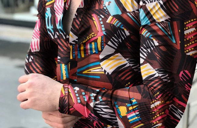 Men Hawaiian Long Sleeve Shirt - Constantin & Crys