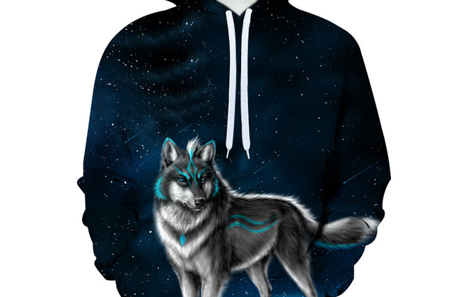3D Digital Printing Hooded Pocket Pullover Hooded Men's Sweater Custom Hoodies