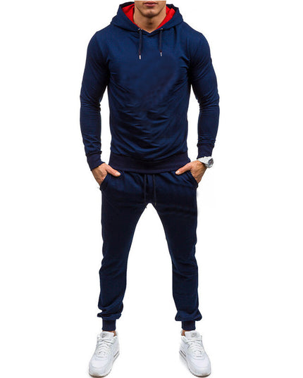 Wholesale Customized Solid Sweatsuit Men Jogging Long Sleeve Hoodies