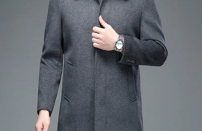 High Quality Mens Winter Jackets and Coats Business Casual Woolen Jackets