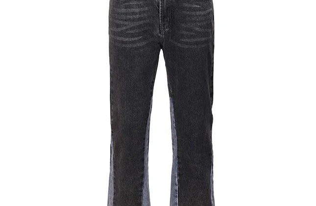 Vintage Flared Jeans for Men Y2k Streetwear Frayed Jean Pants Baggy Hip Hop