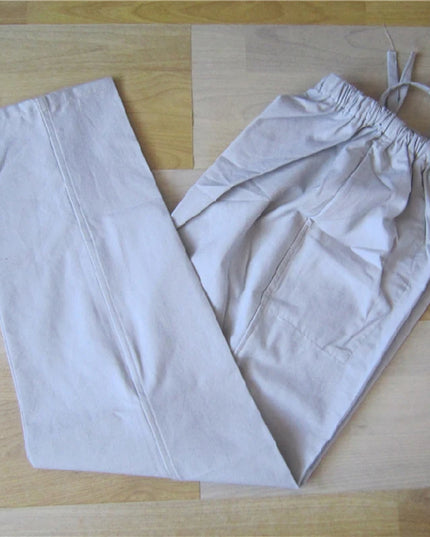 Men Pants Cotton Chinese Traditional Men's Kung Fu Pants Wu Shu Tai Chi Elast