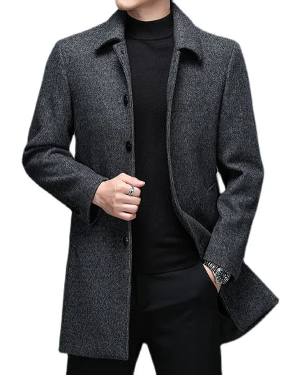 High Quality Mens Winter Jackets and Coats Business Casual Woolen Jackets