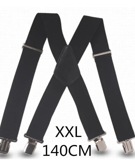 Plus Size 50mm Wide Men Suspenders High Elastic Adjustable