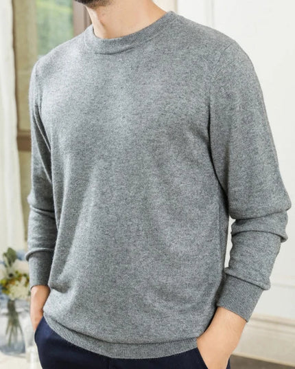 Men’s Custom Logo Knit Sweater – Casual Long Sleeve Pullover