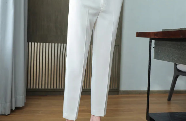 Dress Pants for Men High Quality Korean Luxury Clothing Drape Suit Pants