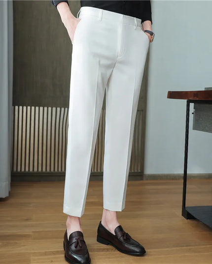 Dress Pants for Men High Quality Korean Luxury Clothing Drape Suit Pants