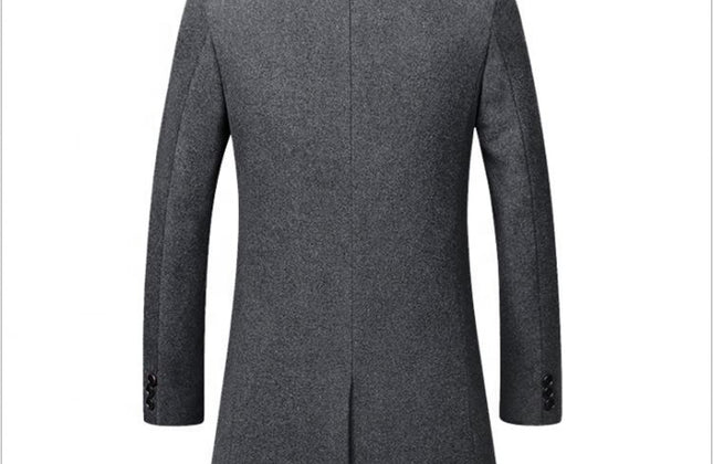 Factory Wholesale 2024 Men Wool Trench Coat Slim Overcoat Warm Winter Long Men's