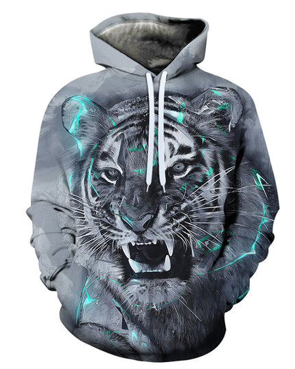 3D Digital Printing Hooded Pocket Pullover Hooded Men's Sweater Custom Hoodies