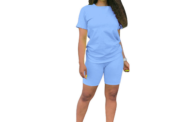 Custom Outfits Women T Shirt and Short Sets Summer 2 Two Piece Short