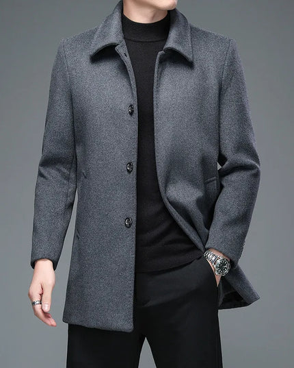 High Quality Mens Winter Jackets and Coats Business Casual Woolen Jackets