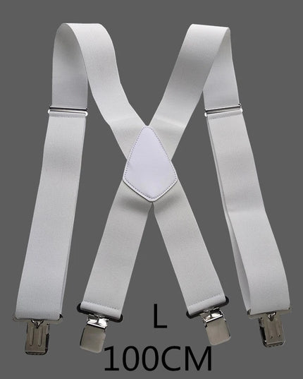 Plus Size 50mm Wide Men Suspenders High Elastic Adjustable