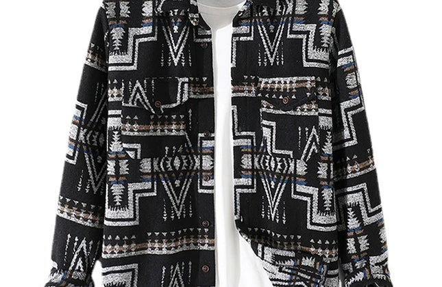 Mens Long Sleeve Custom Labels Wool Warm Coating Camouflage Fashion Casual