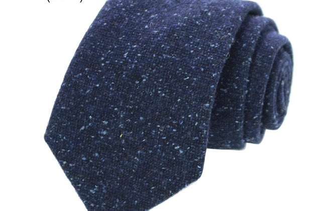 KAMBERFT Solid Color Cashmere Wool Necktie and Pocket Square Tie Clip Sets